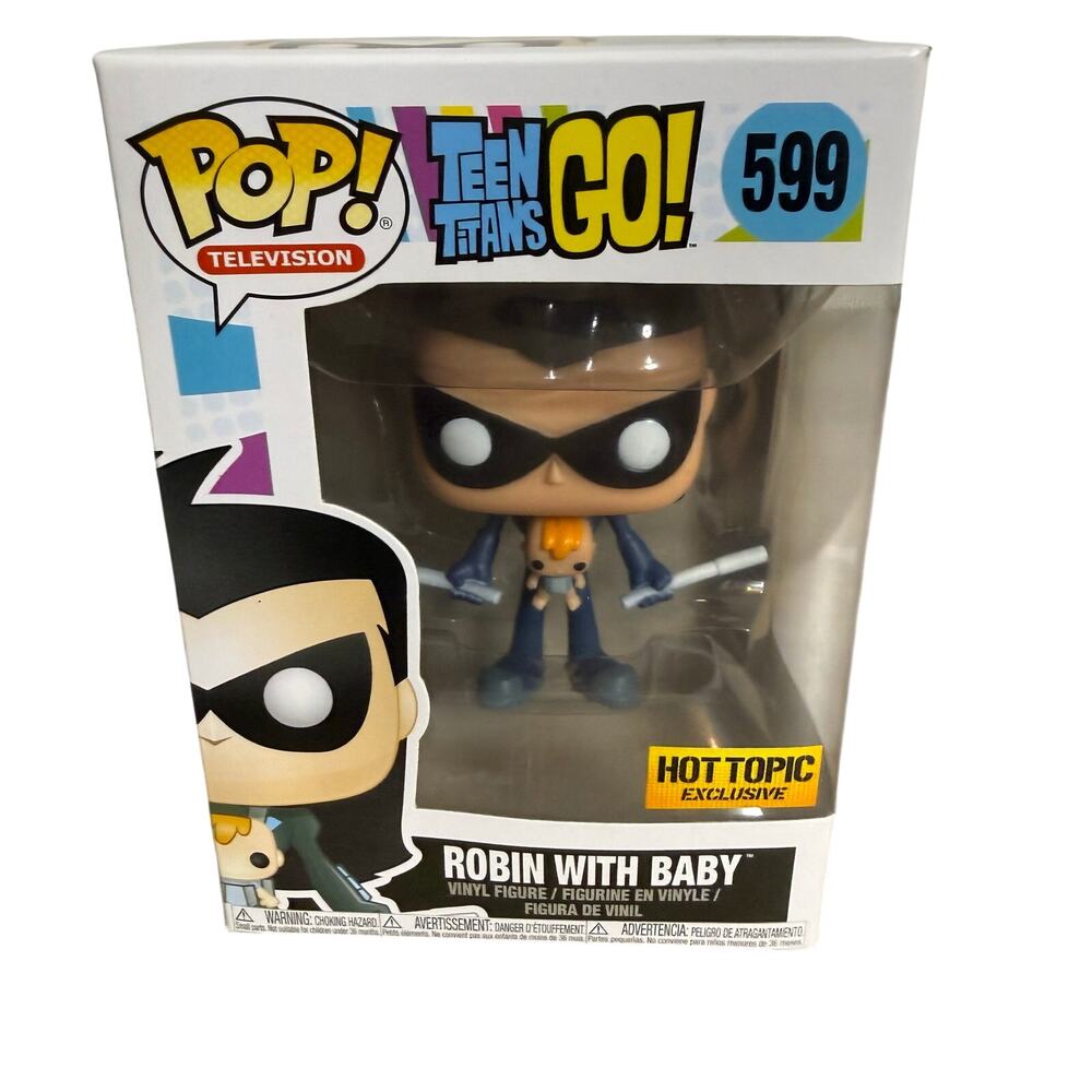 DC Comics Pop Television Teen Titans Go! Robin With Baby 599 Funko Pop